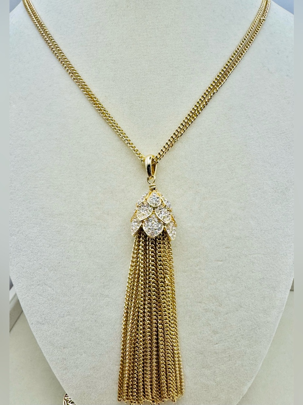 Lilly Pulitzer Flora Tassel Pendant Necklace with Crystal Accent